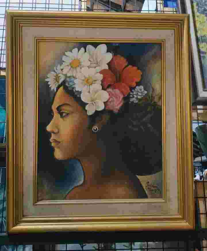 Lukisan Gadis Bali Antik