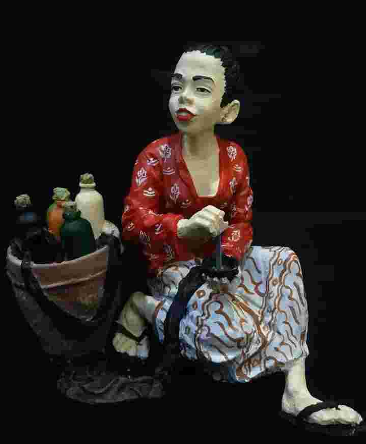 Miniatur penjual jamu