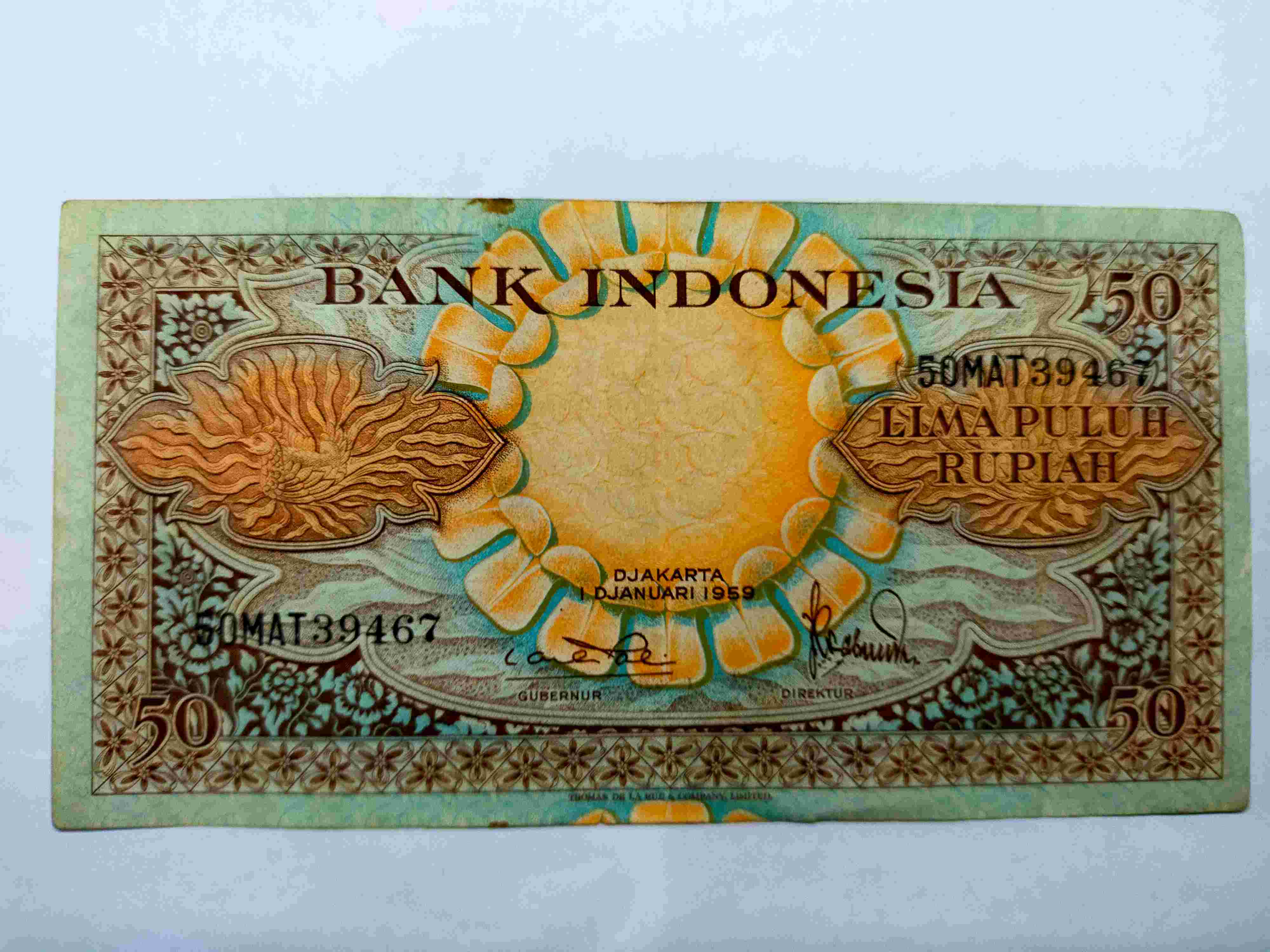Uang kertas 50 rupiah tahun 1959