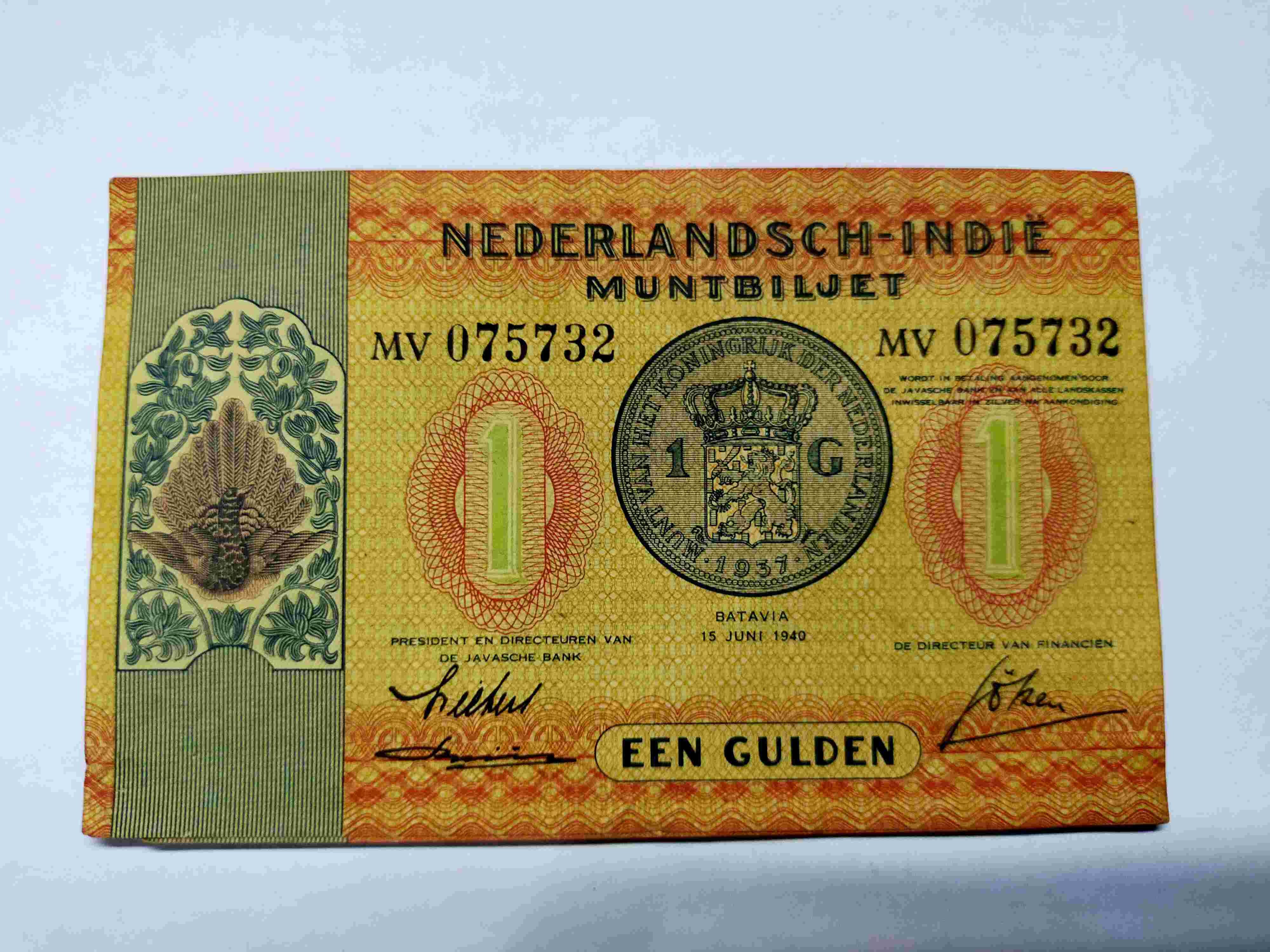 Uang kertas Een Gulden 1940