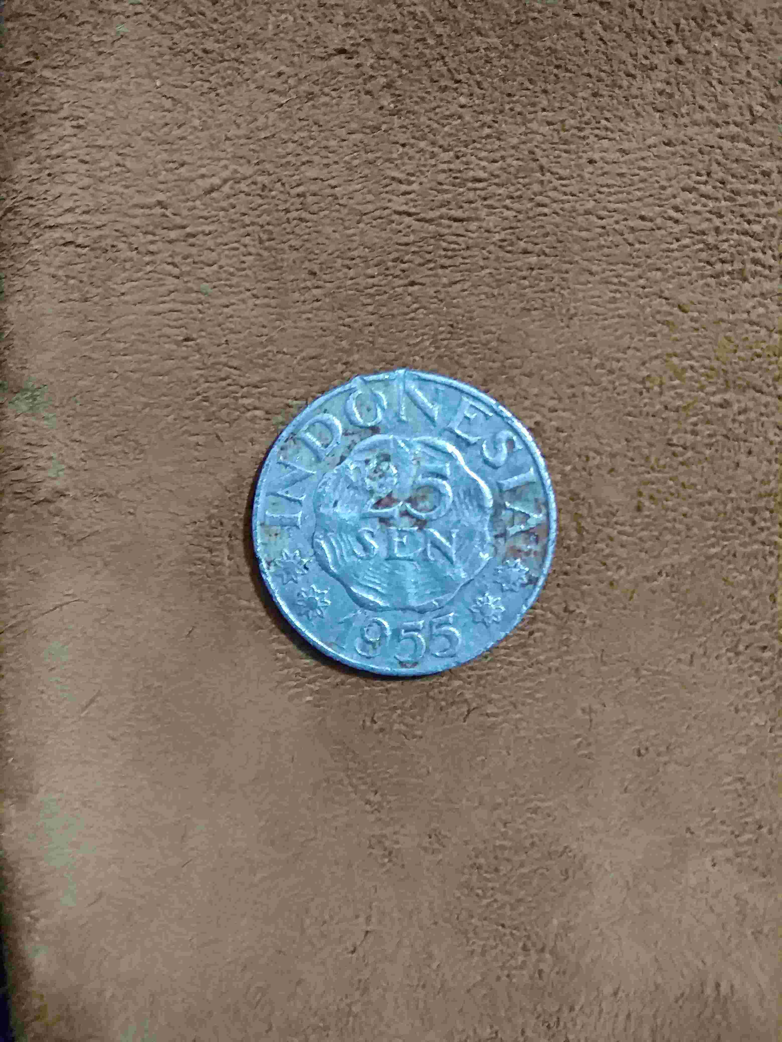 Numismatik Uang Koin 25 Sen 1955 Garuda Indonesia Kode 7 Uang Kuno 25 Sen