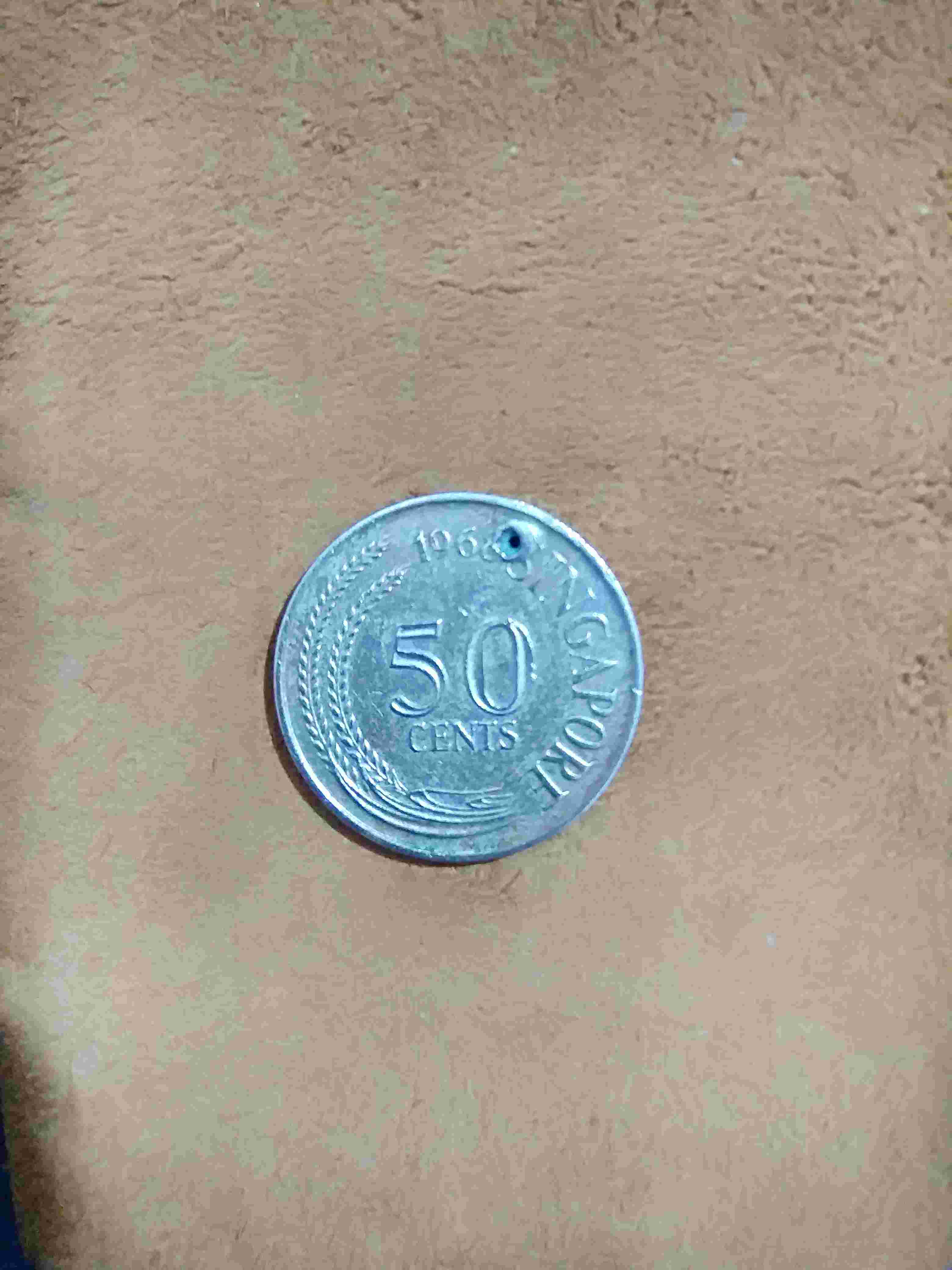 Numismatik Uang Koin 50 Cents 1968 Singapore Kode 1 Uang Kuno 50 Cents