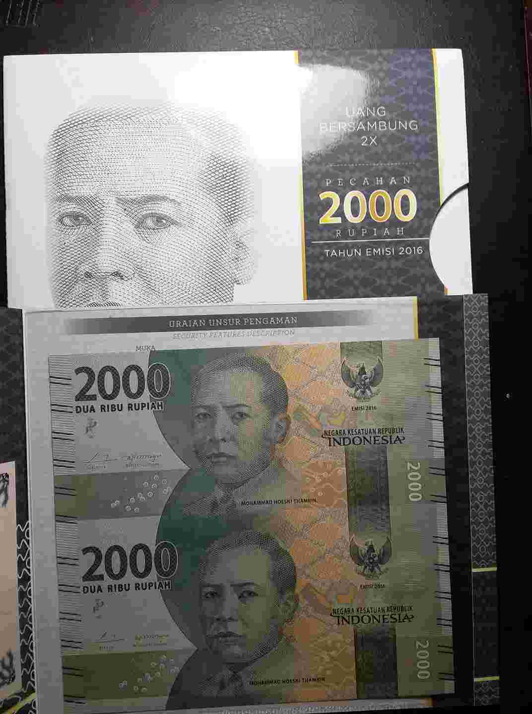 Koleksi Uncut Uang Bersambung 2000 X2 Emisi 2016 Original