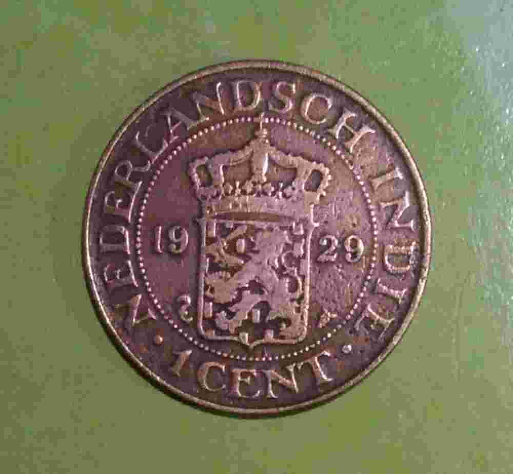 Koin 21/2 Cent  Nederlandsch Indie 1929