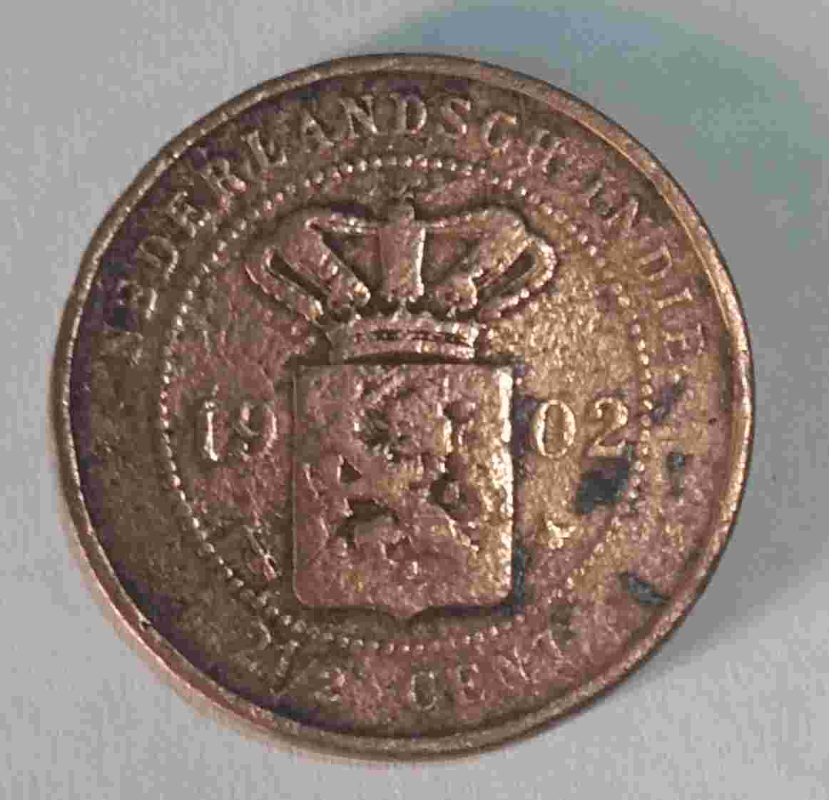 UANG KOIN BENGGOL 2 1/2 CENT 1902