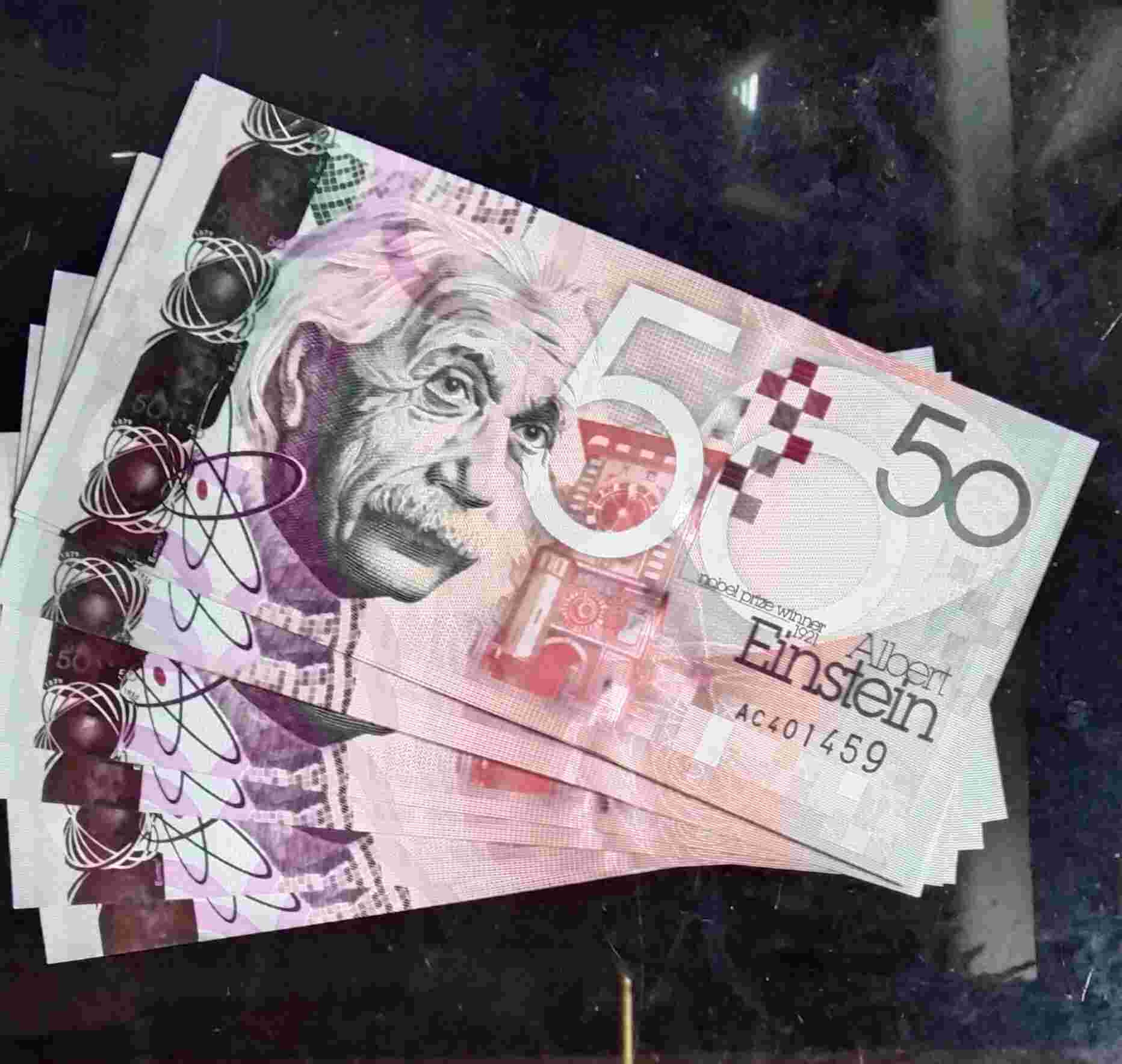 Uang kertas Asing Albert Einstein 50.h.675