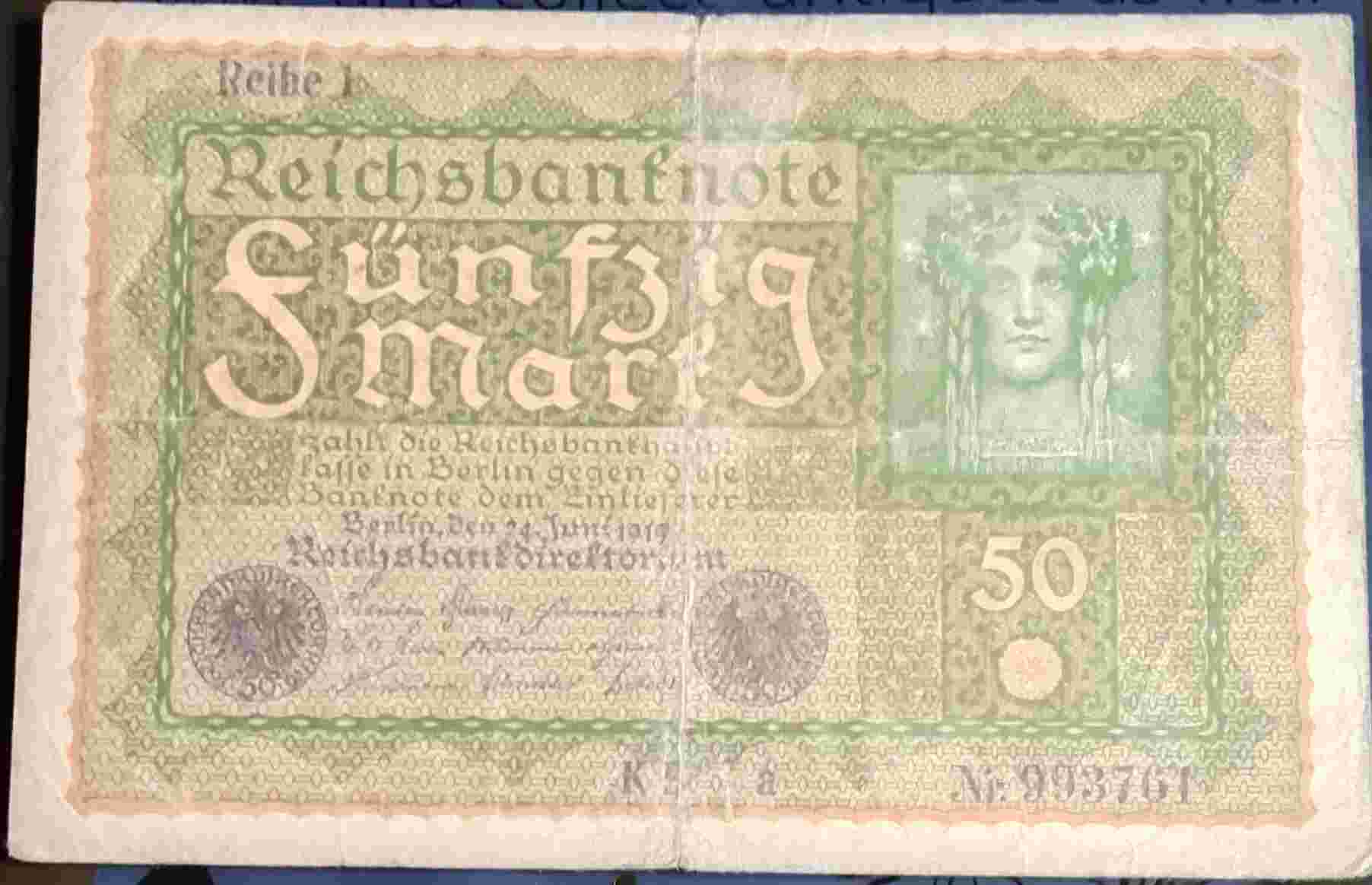Uang Jerman Lama 50 1919.h.684