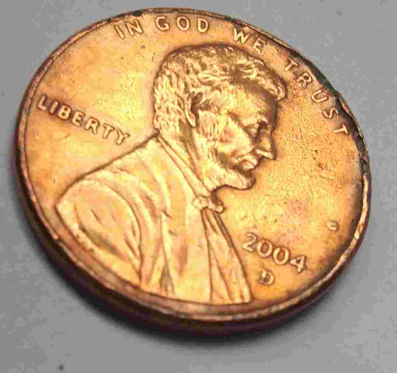 Uang Koin Liberty Lincoln one Cent Tahun 2004 D VDB. H 688