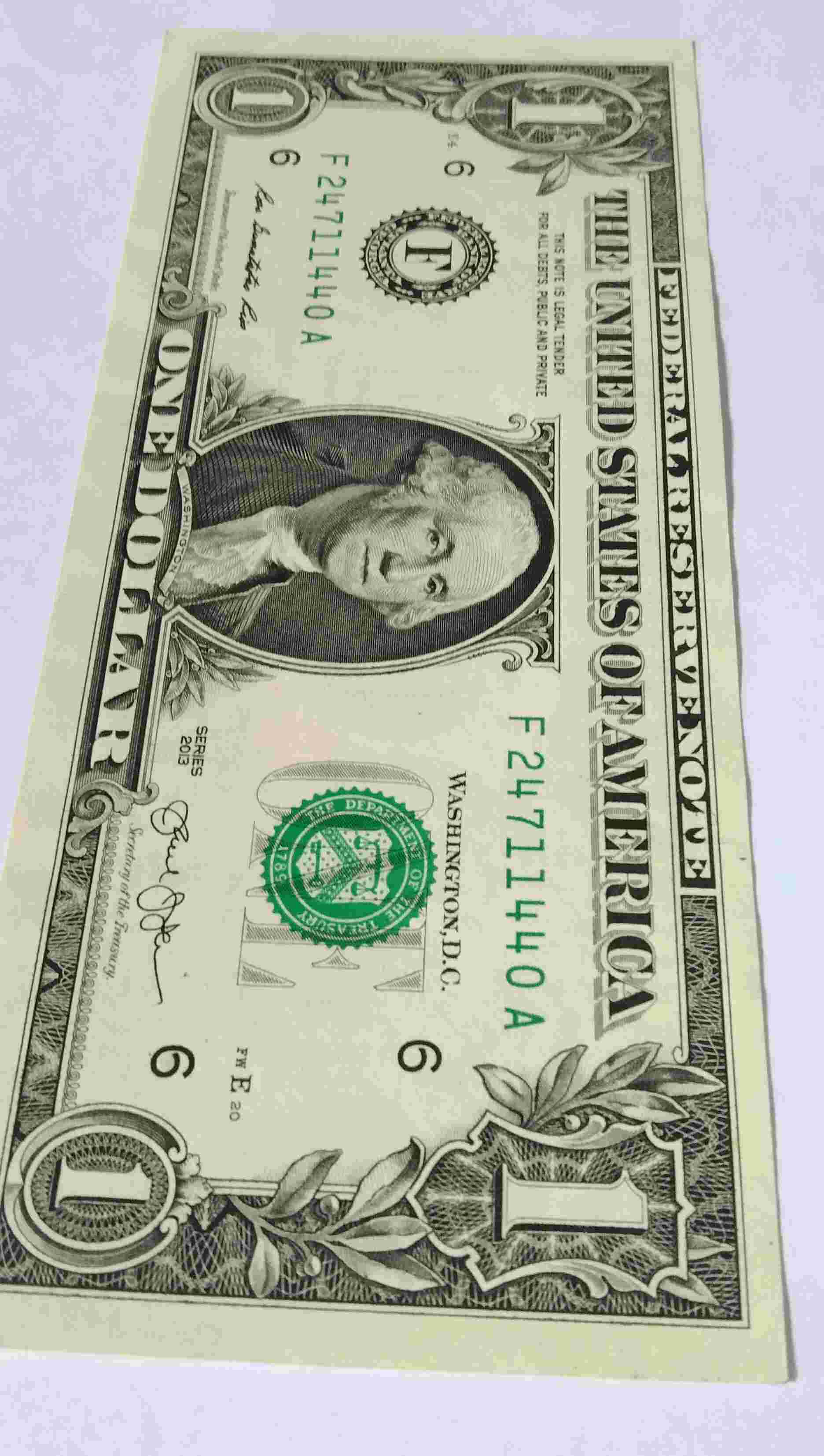 Uang Usd Dollar Amerika 1 Dollar 2013 Oriwn904