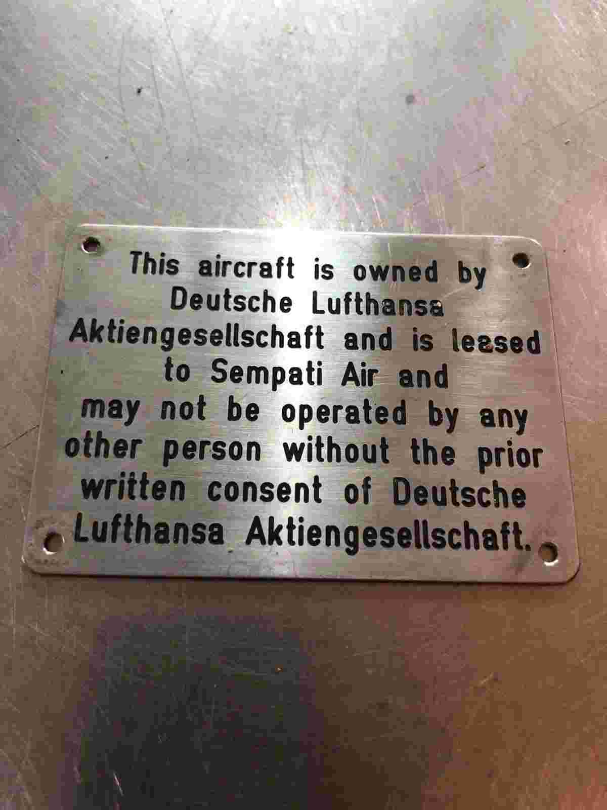 Antik Plat Pesawat / Plakat Antik