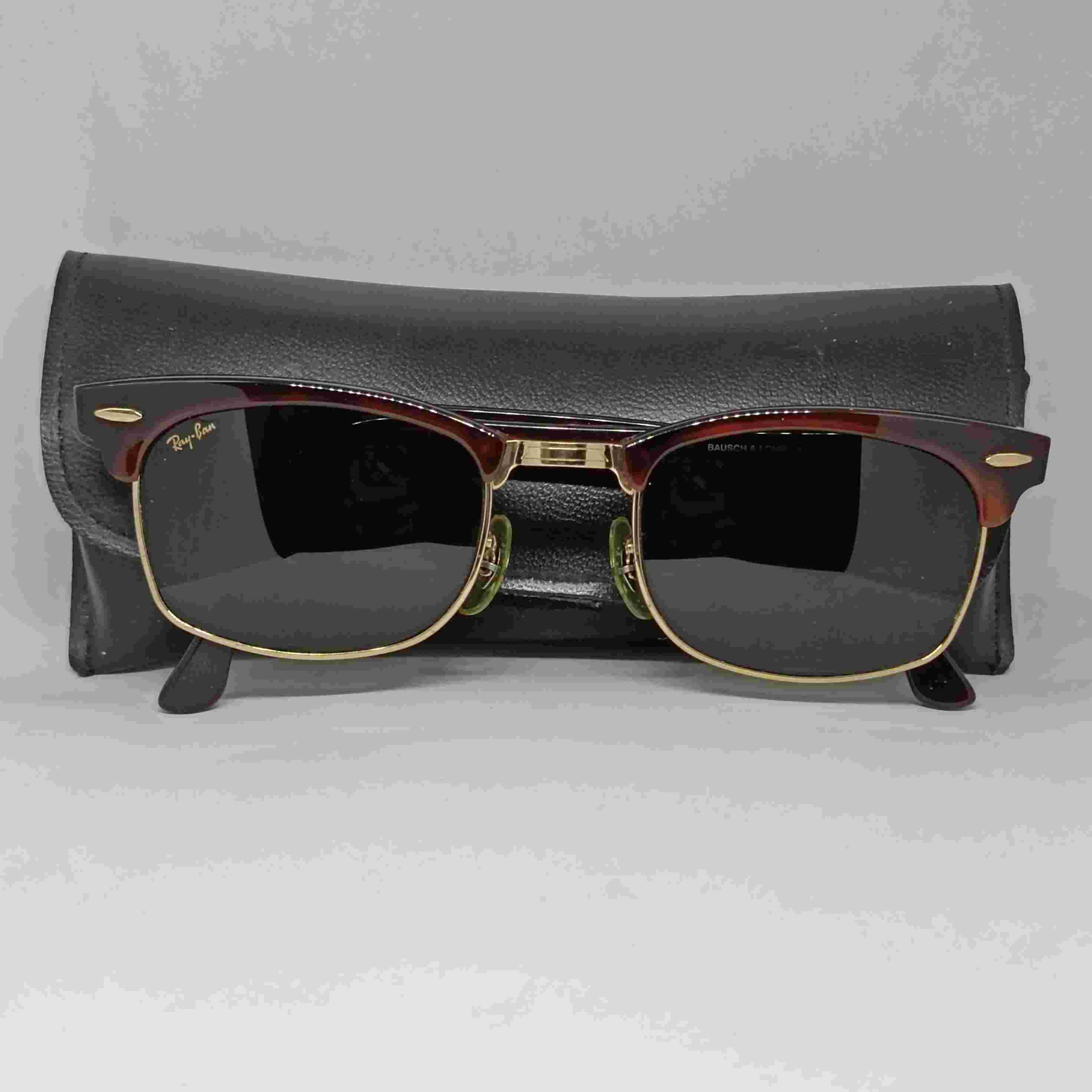 Kacamata Vintage Rayban Clubmaster Square Tortoise Original B&L USA