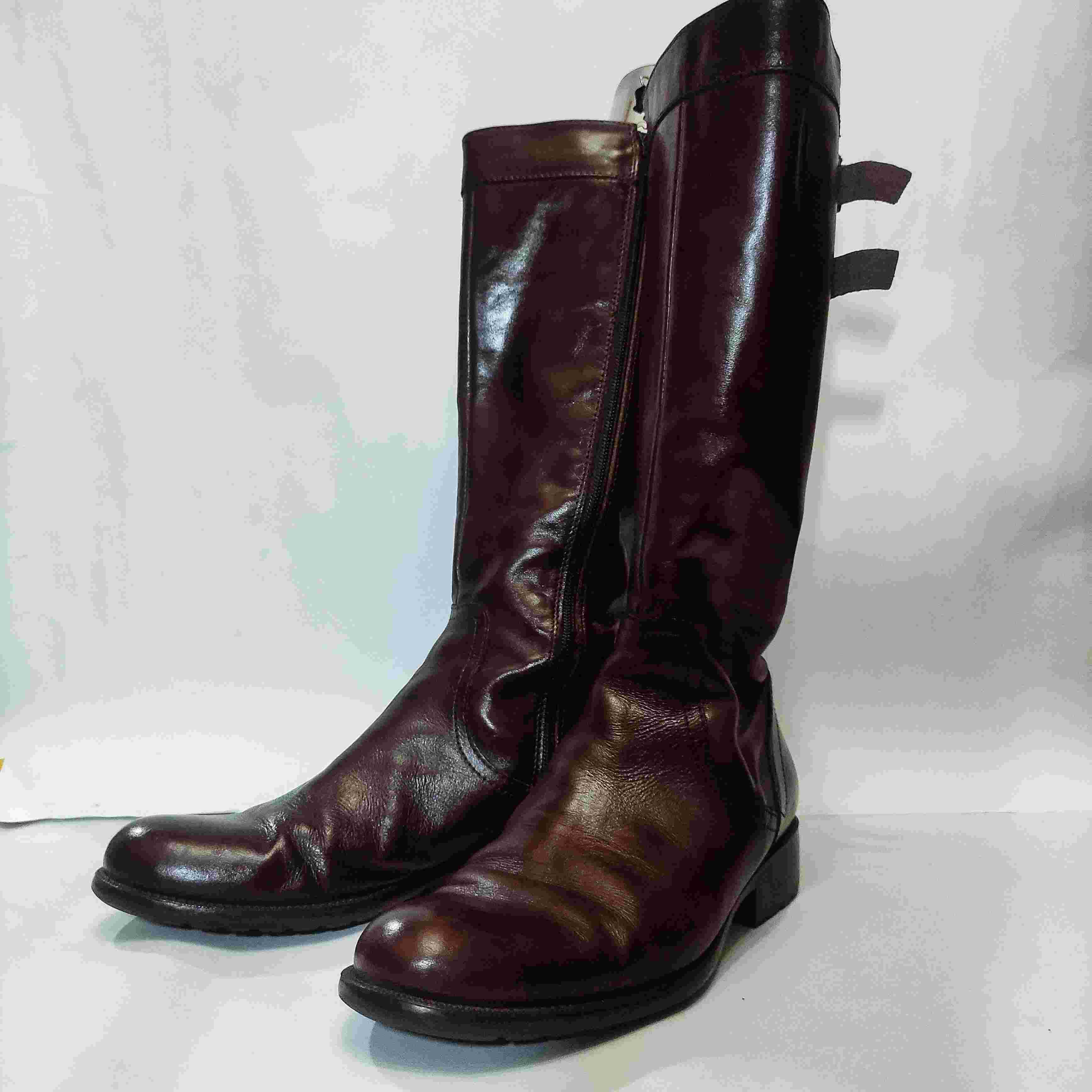 Sepatu Boot Betis Bahan Kulit Untuk Wanita Musim Dingin | Freeflex