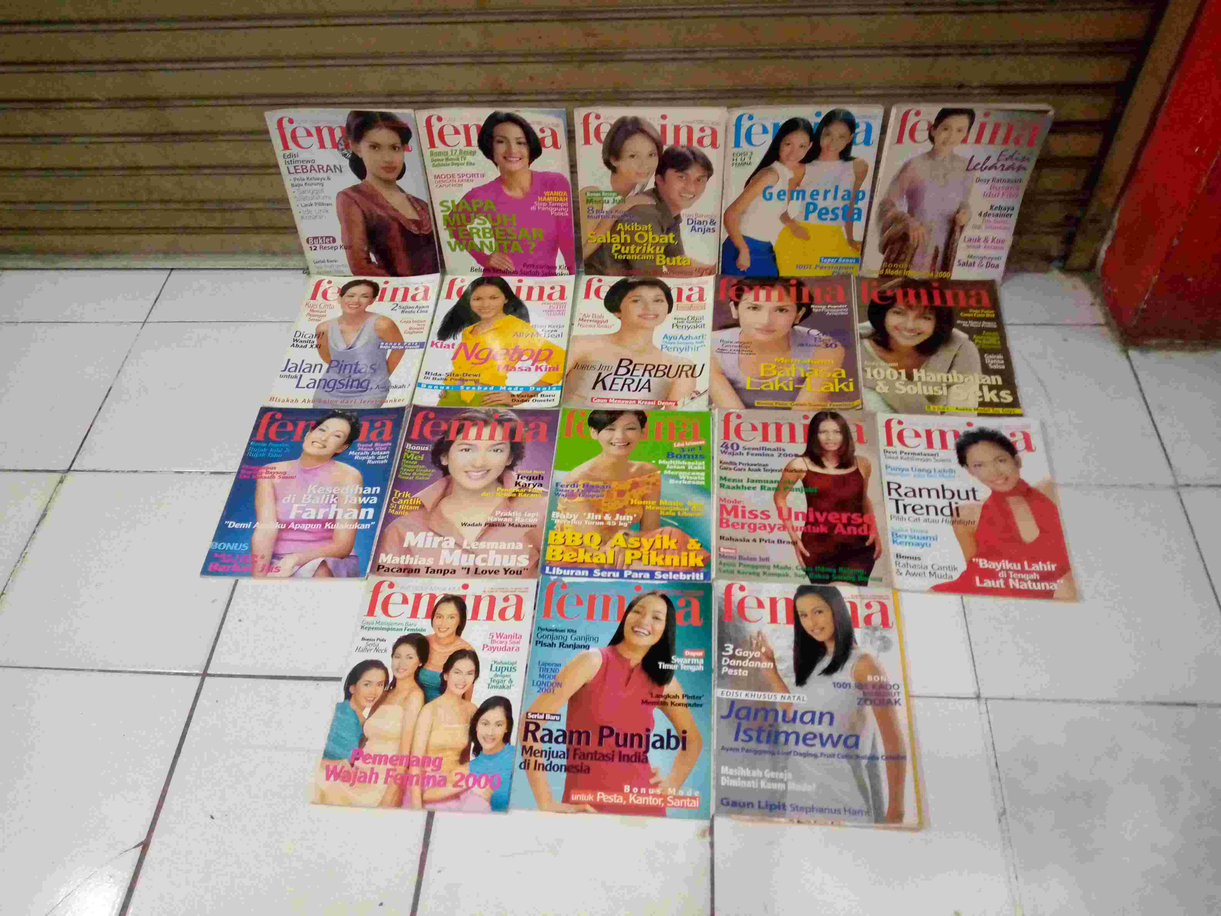 MAJALAH FEMINA TAHUN 1999 & 2000 DIJUAL PER SATUAN