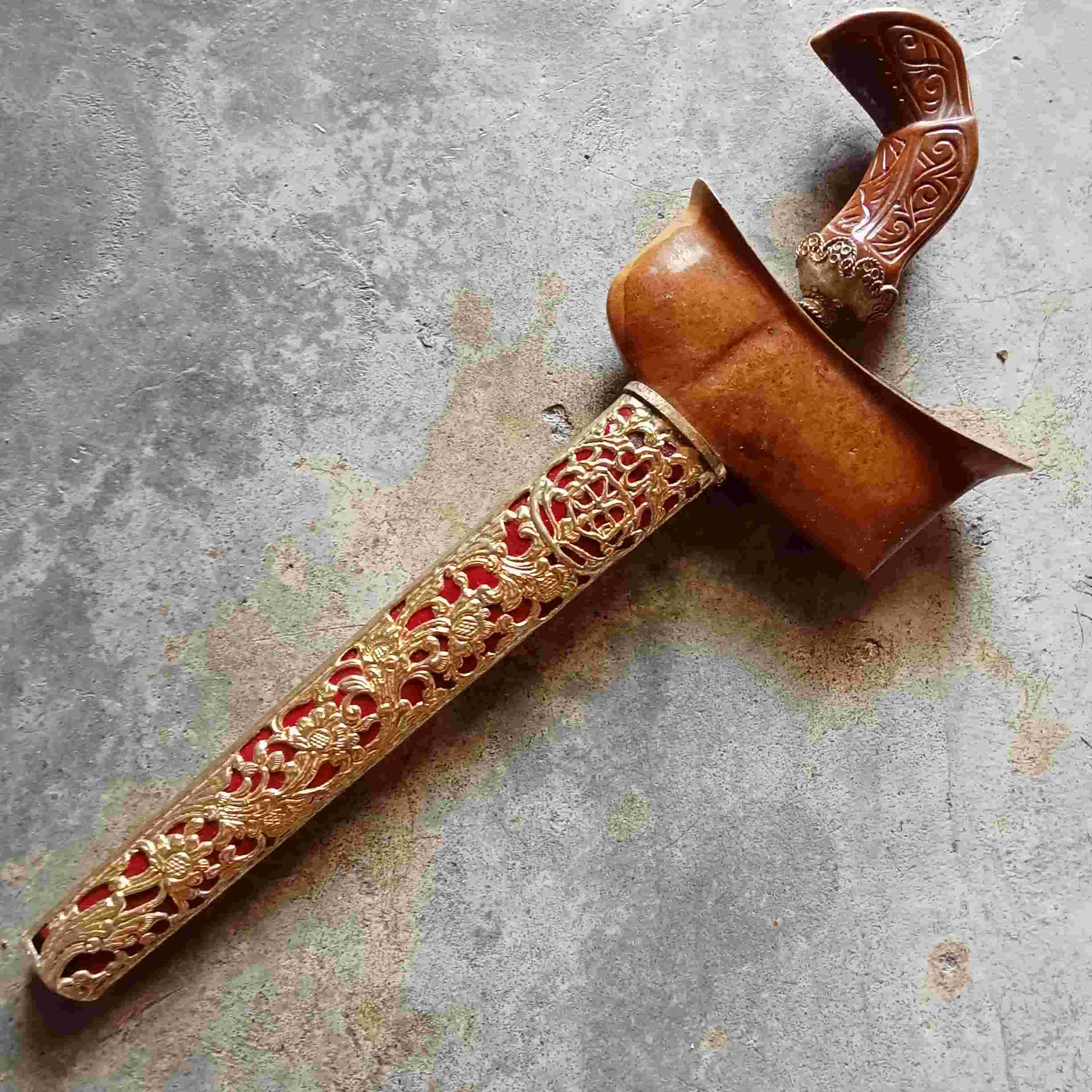 Warangka Keris Luar Jawa Randan Komplit Lubang Masih Sempit