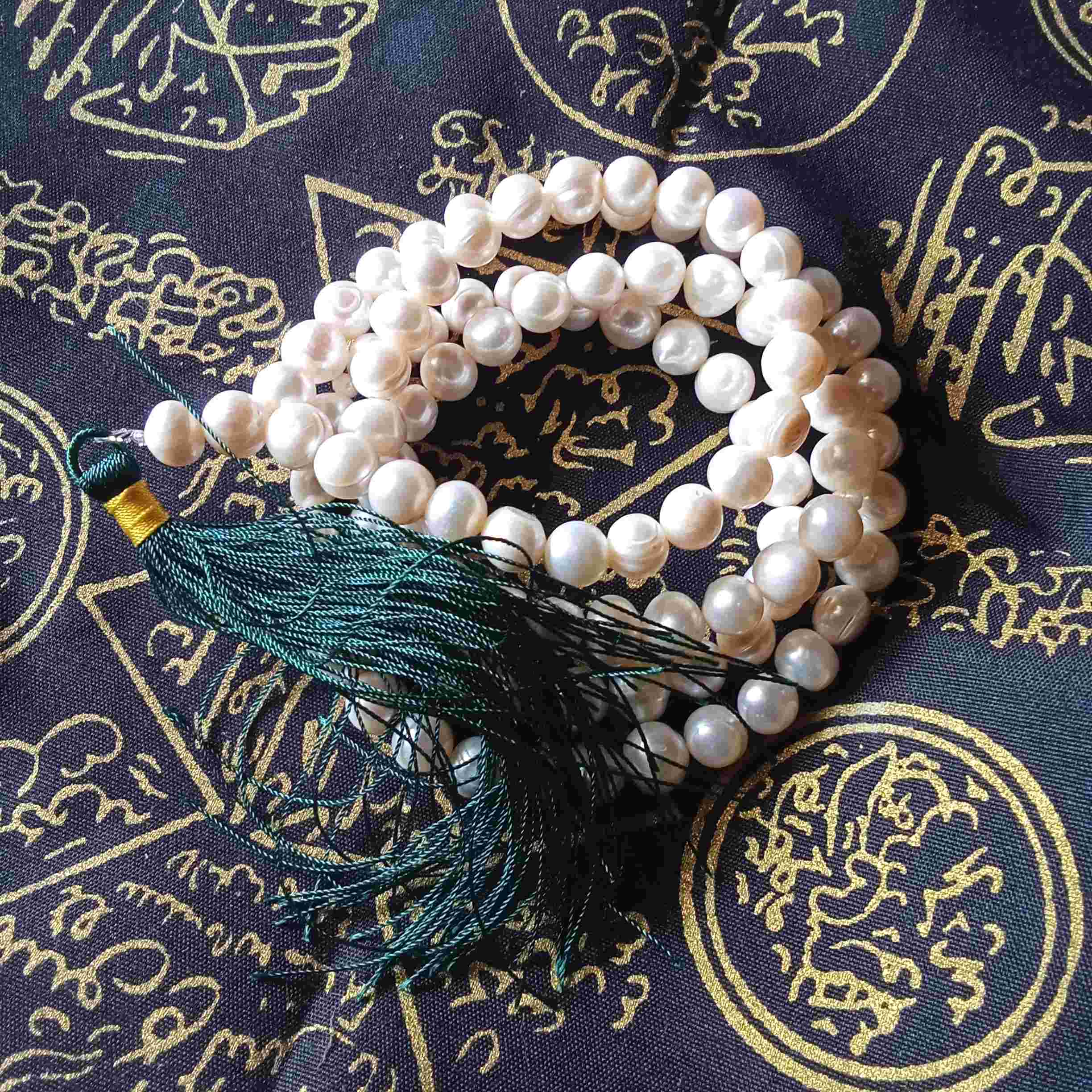 Tasbih Mutiara Barok Asli 99 Butir 7-8 Mm