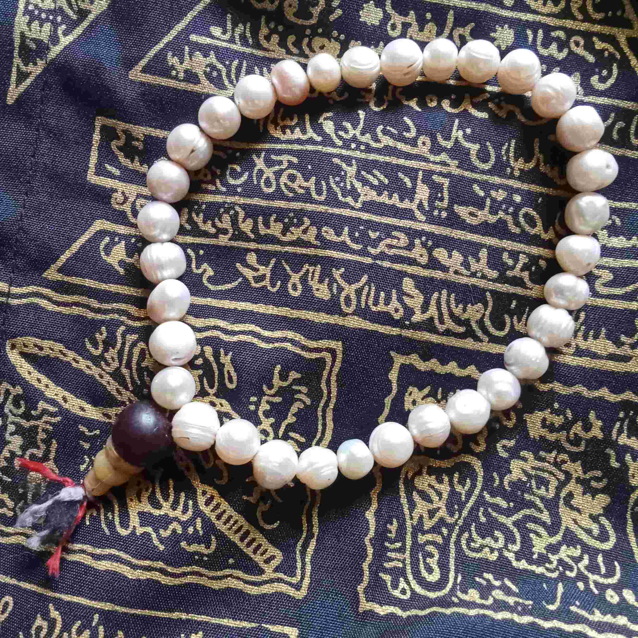 Tasbih Karomah Mutiara Barok Asli 33 Butir ±8 Ml