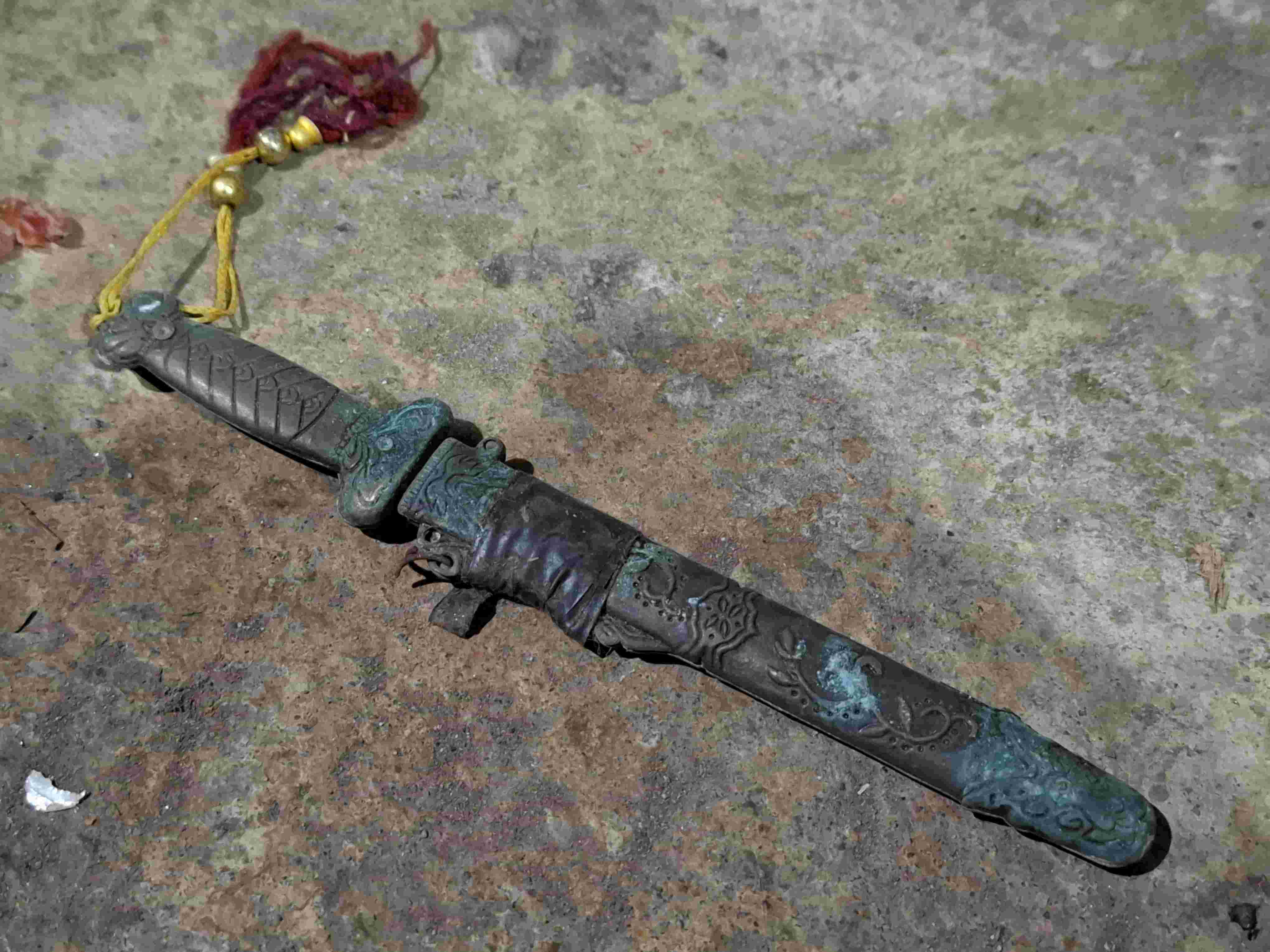 Duo Pedang Antik Mini china kuno