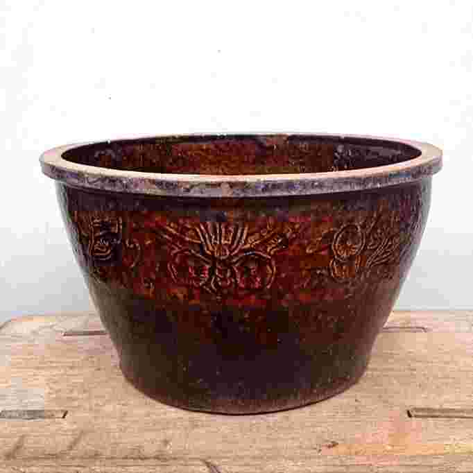 Barang Jadul Keramik Tempat Telur Cina Motif Untuh Mulus Kuno Antik