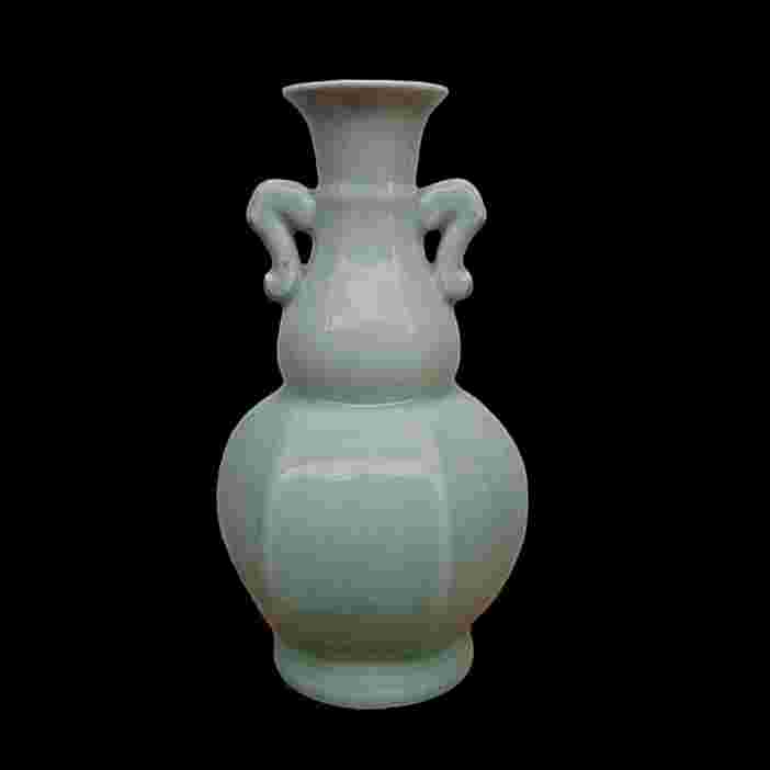 Barang Jadul Vas Porcelain Celadon Kuping Utuh Mulus Antik