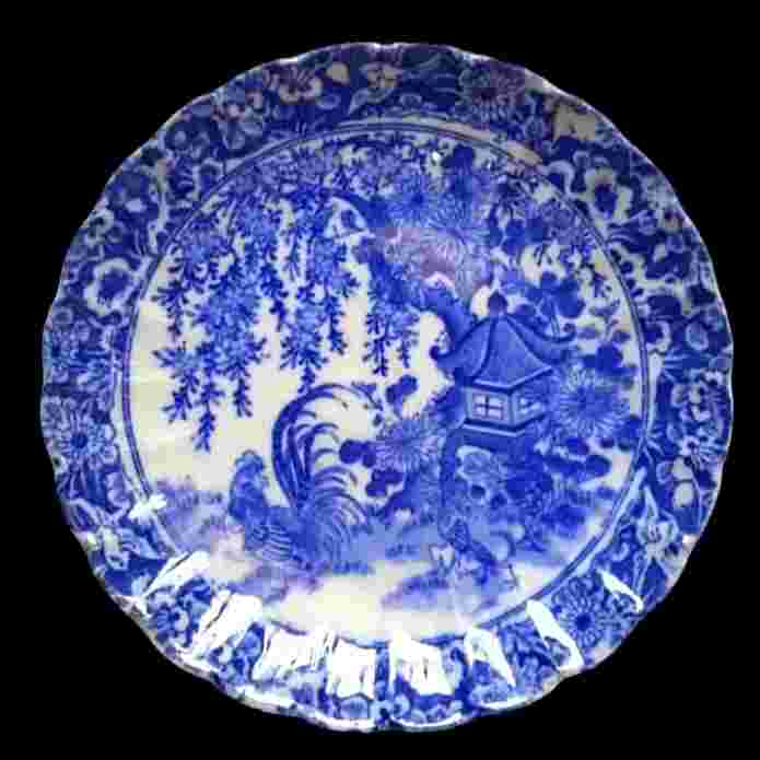 Piring Porcelain Jepang Era Meiji Motif Ayam Utuh Antik