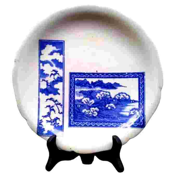 Piring Jepang Yamato Igezera Porcelain 1920's Utuh Antik