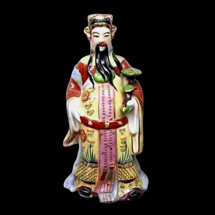 Barang Jadul Patung Porcelain Dewa Cina Tua Antik