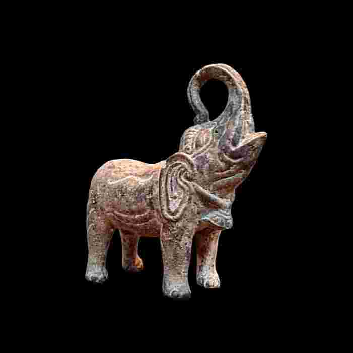 Barang Antik Patung Gajah Perunggu Tua Utuh Kuno