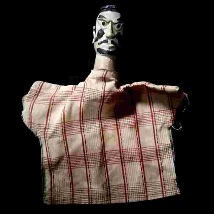 Patung Potehi Tua Peranakan Kepala Kayu Kuno Antik