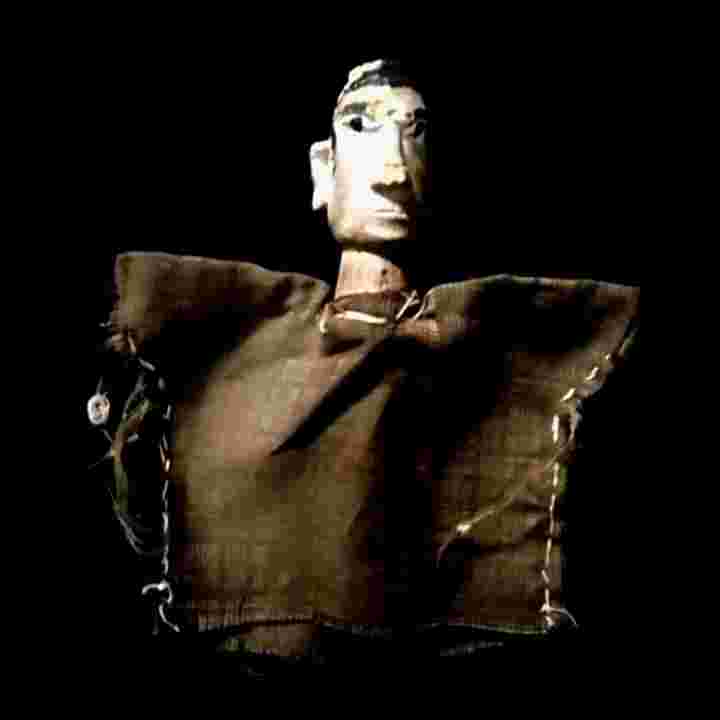 Patung Potehi Tua Peranakan Kepala Ukir Kayu Antik