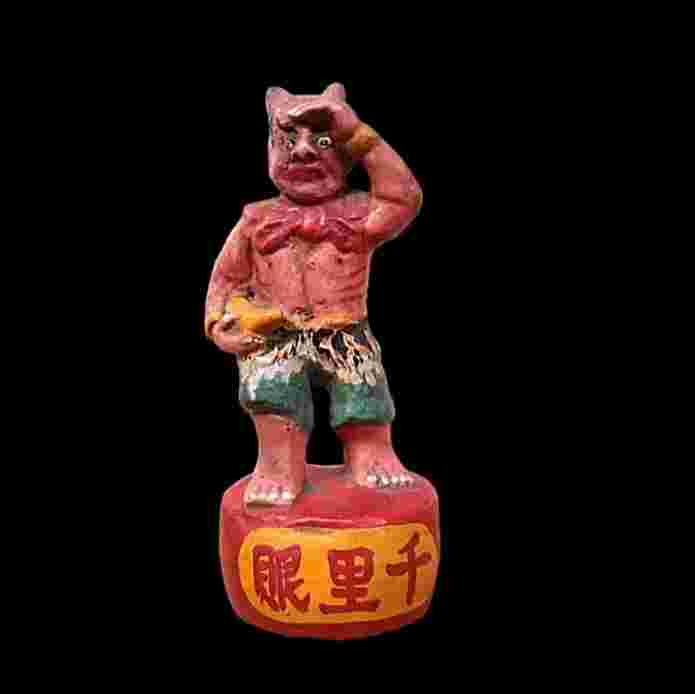 Barang Jadul Patung Cina "Seribu Mata" Bahan Terakota Utuh Tua Antik