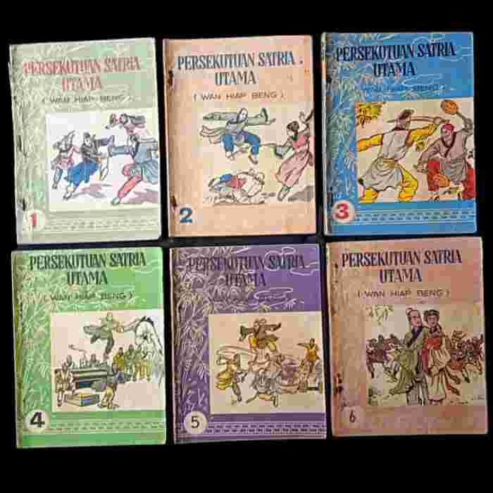 Buku Cersil Lama PERSEKUTUAN SATRIA UTAMA - Liong Fei Yen 6 Buku TAMAT