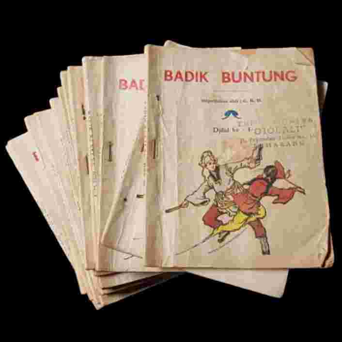 Buku Cerita Silat Lama BADIK BUNTUNG - G.K.H 1970 18 Buku TAMAT Antik