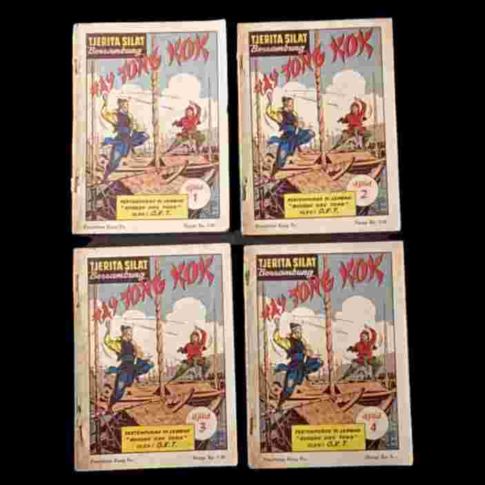 Buku Cerita Silat Lama HAY TONG KOK - OKT 4 Buku TAMAT Antik