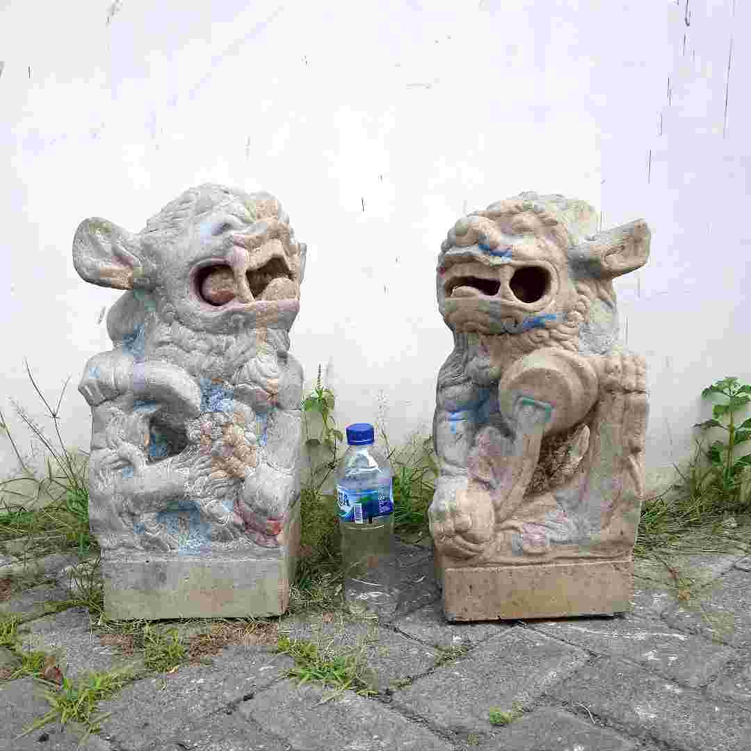 Mulut Bola Batu Cina T.53cm Utuh