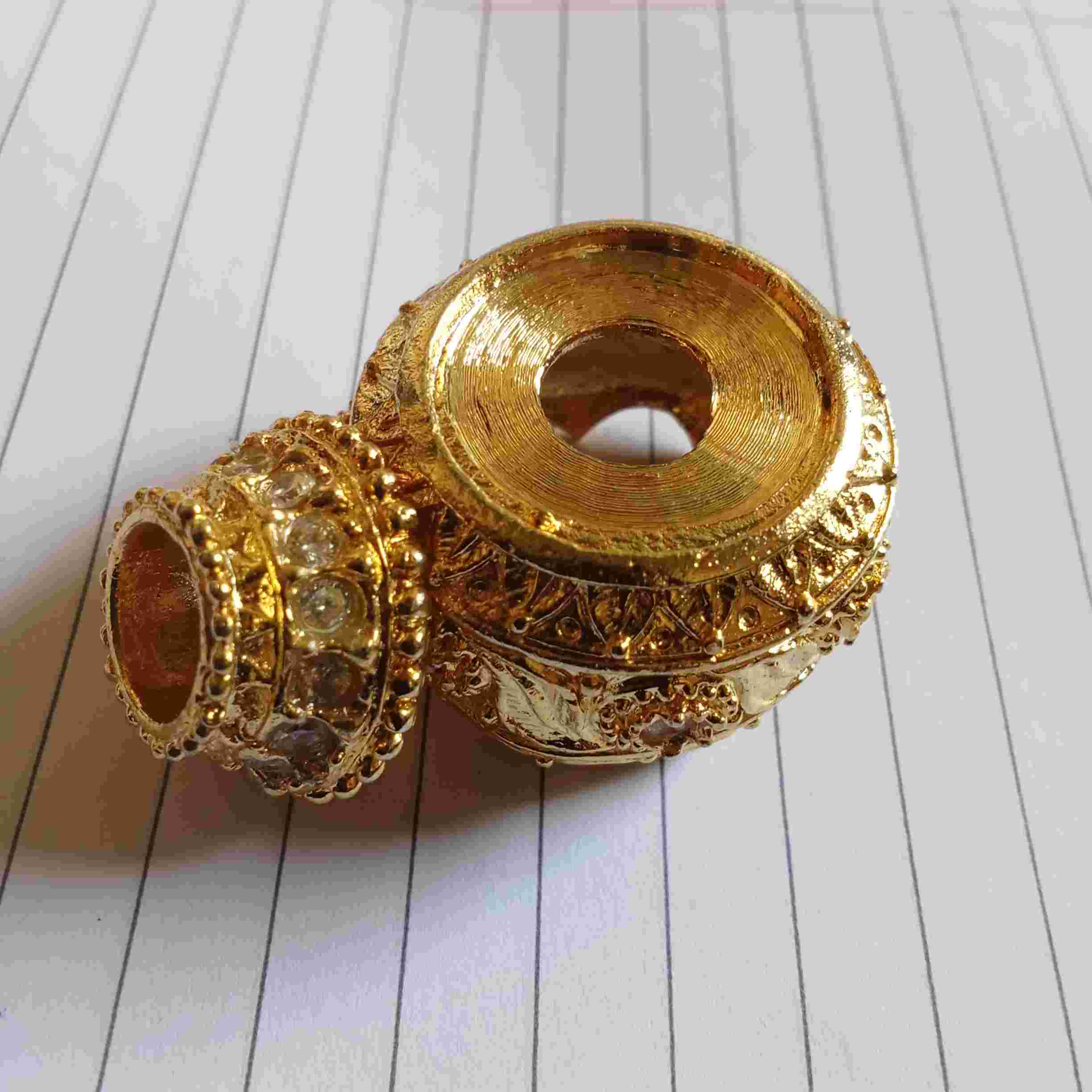 Mendak Selut Keris Tebal Hias Motoan Lapis Emas 