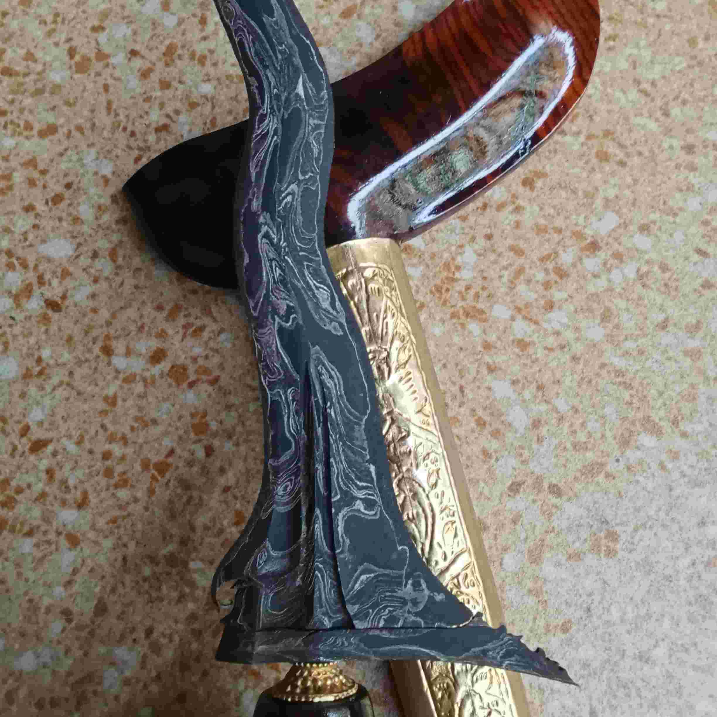 Keris Panimbal Pamor Miring Ron Genduru Langka 