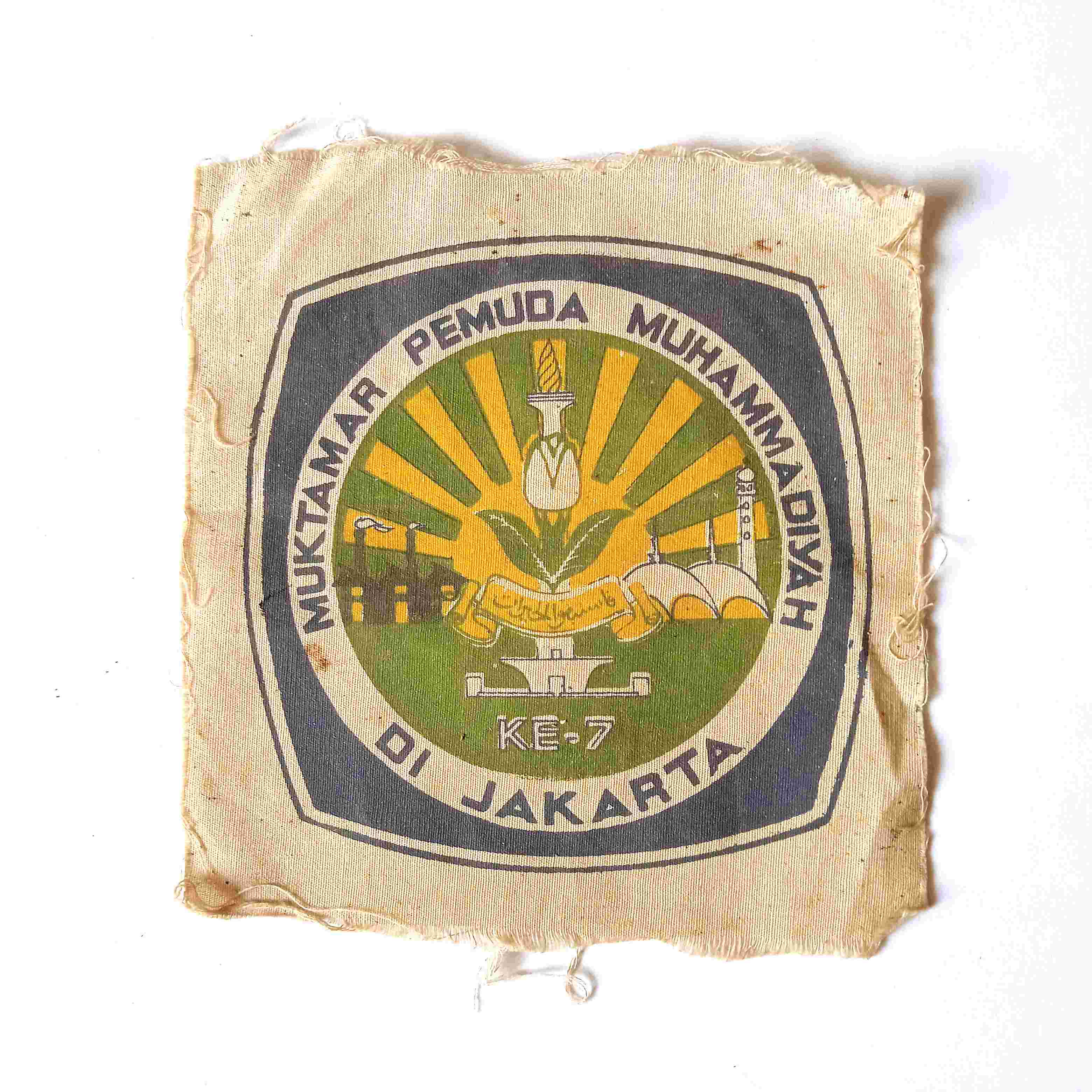 Barang Jadul Badge Kain Langka Muktamar Pemuda Muhammadiyah 7 Jakarta