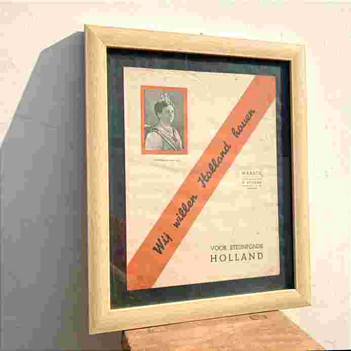 Antik Poster Original WIJ MILLEN HOLLAND HOUEN VOOR STEUNFOND HOLLAND