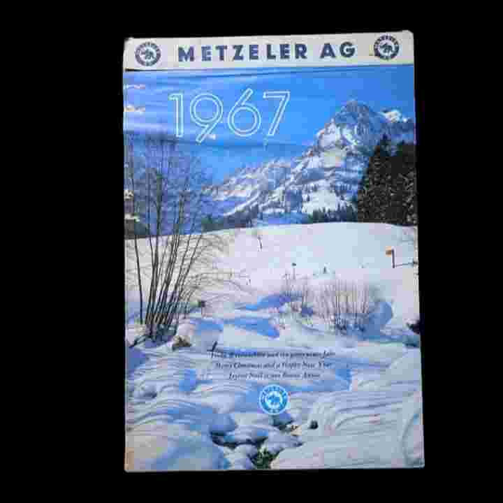 Kalender Jerman Lama 1967 Keluaran METZELER AG Komplit Antik