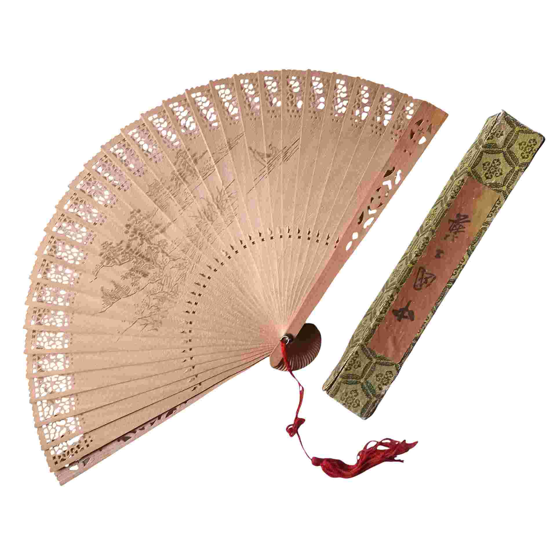 Barang Jadul Kipas Lipat Kayu Harum Cina Utuh Antik