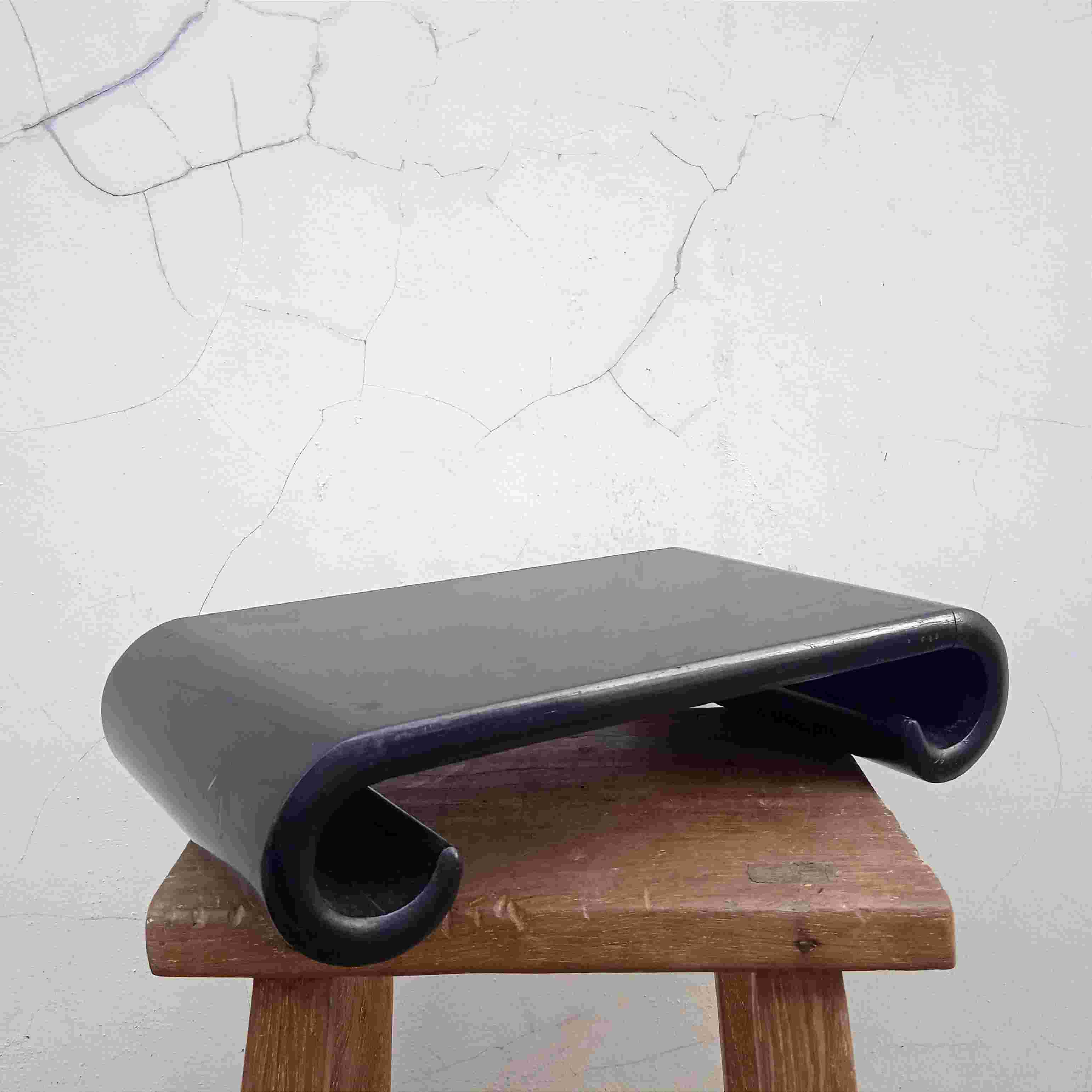 Antik Tatakan Bancikan Peranakan Kayu Jati Model Lengkung Unik Tua