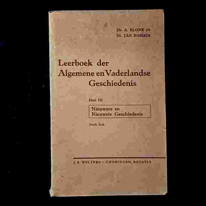 Buku Belanda Lama Sejarah LEERBOEK DER ALGEMENE EN VADERLANDSE 1949