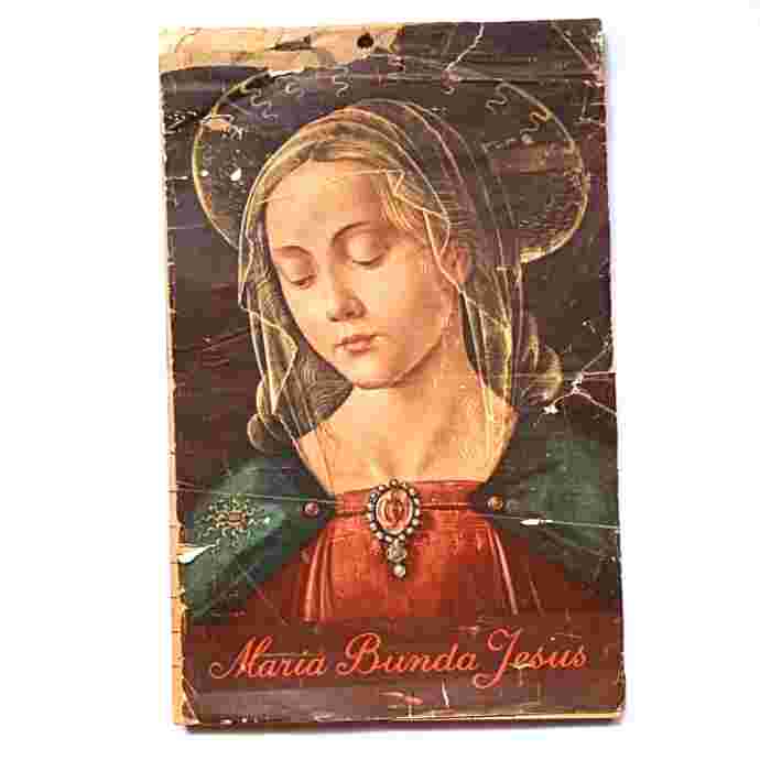 Antik Kalender Lama Katolik 1955 - 53 Foto Misi Paderi di Indonesia