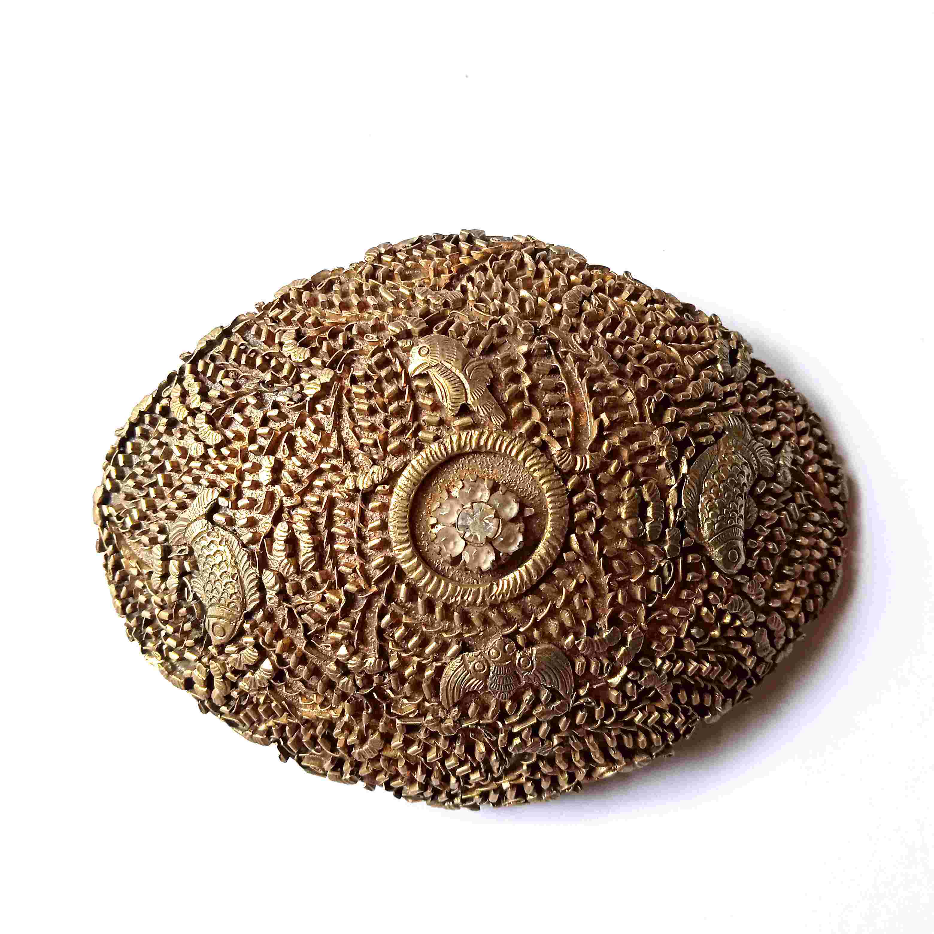 Antik Mata Sabuk Buckle Pengantin Peranakan Perunggu Tua Kuno