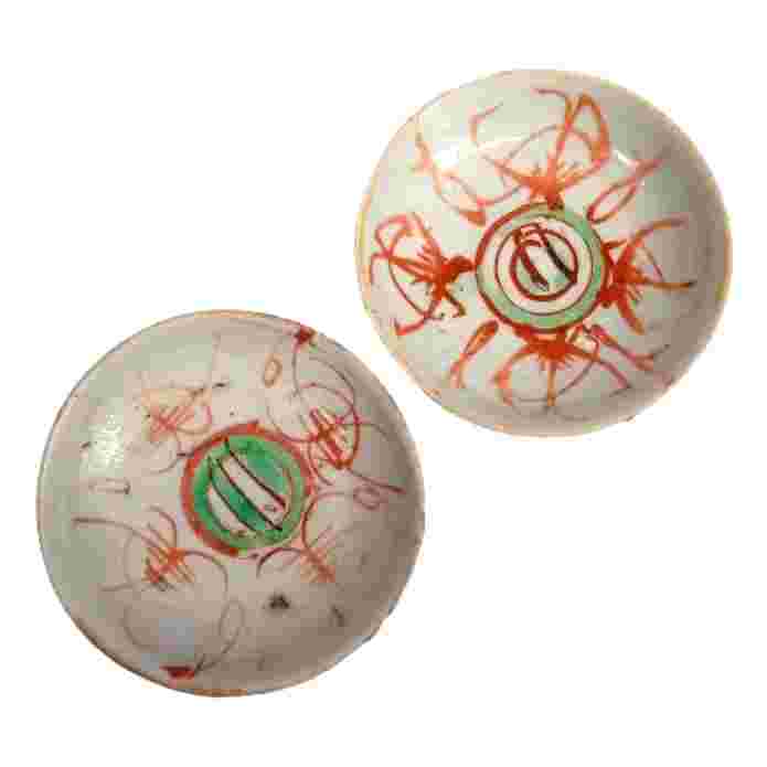 Barang Jadul Piring Pisin Kecil Porcelain Kangxi Cina Utuh Antik Kuno