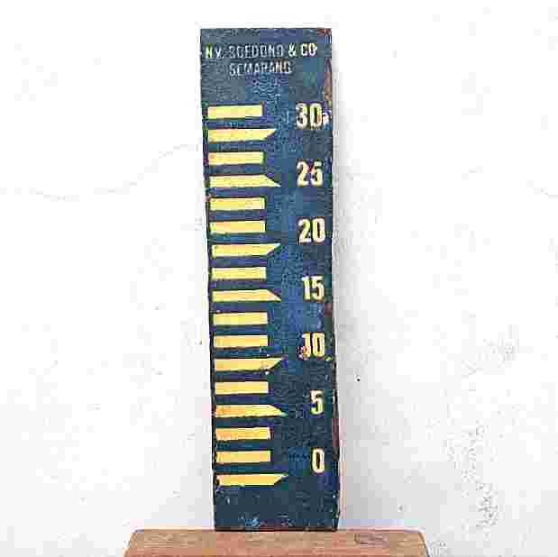 Antik Pajangan Alat Duga Air Water Level NV.SOEDONO & CO SEMARANG Besi