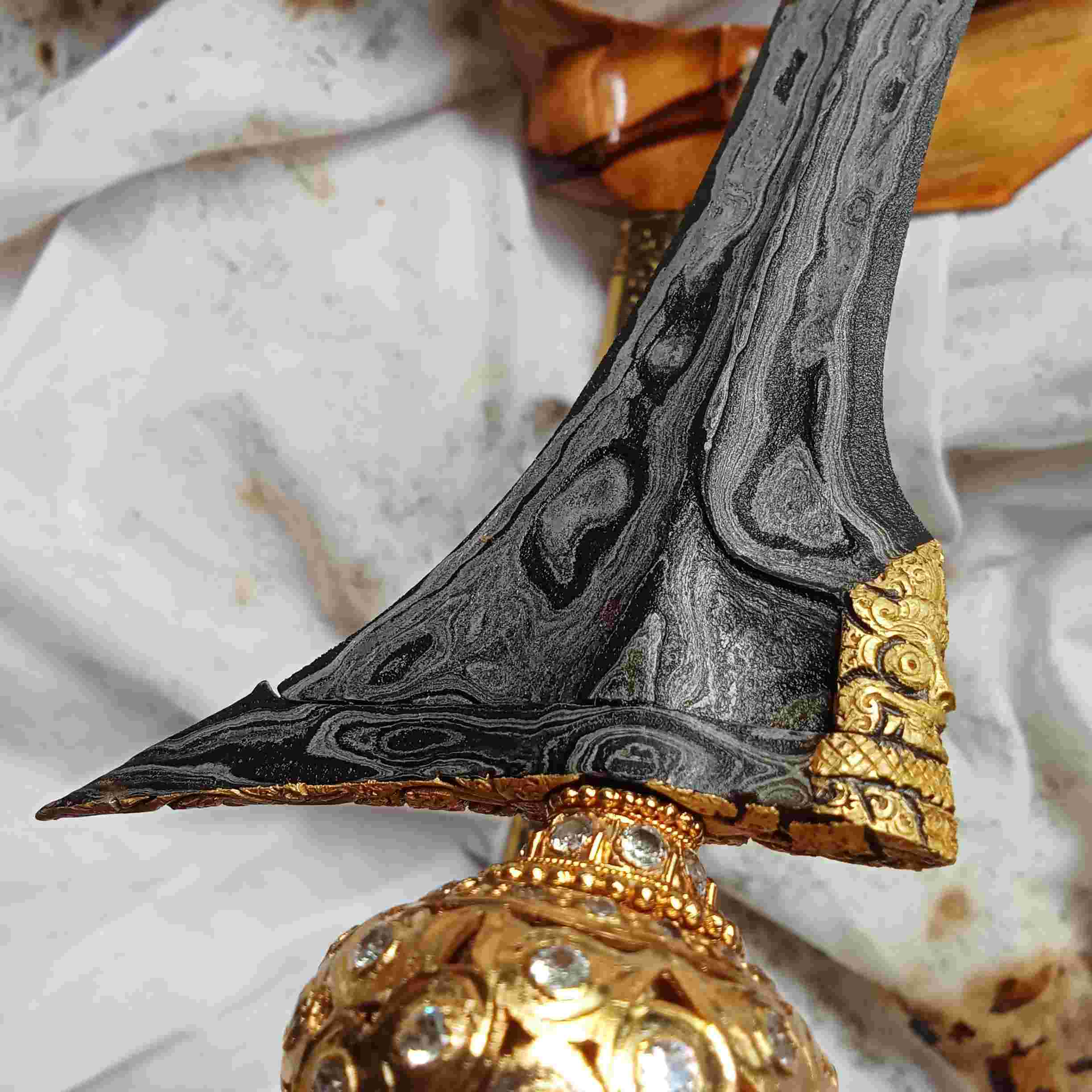 Keris Jalak Nguwuh Kinatah Emas Makoro Panji Wilis Layak Koleksi