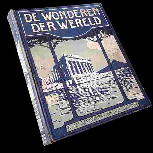 Buku Lama Belanda Keajaiban Dunia DE WONDEREN DER WERELD 1912 Bg.1 Tua