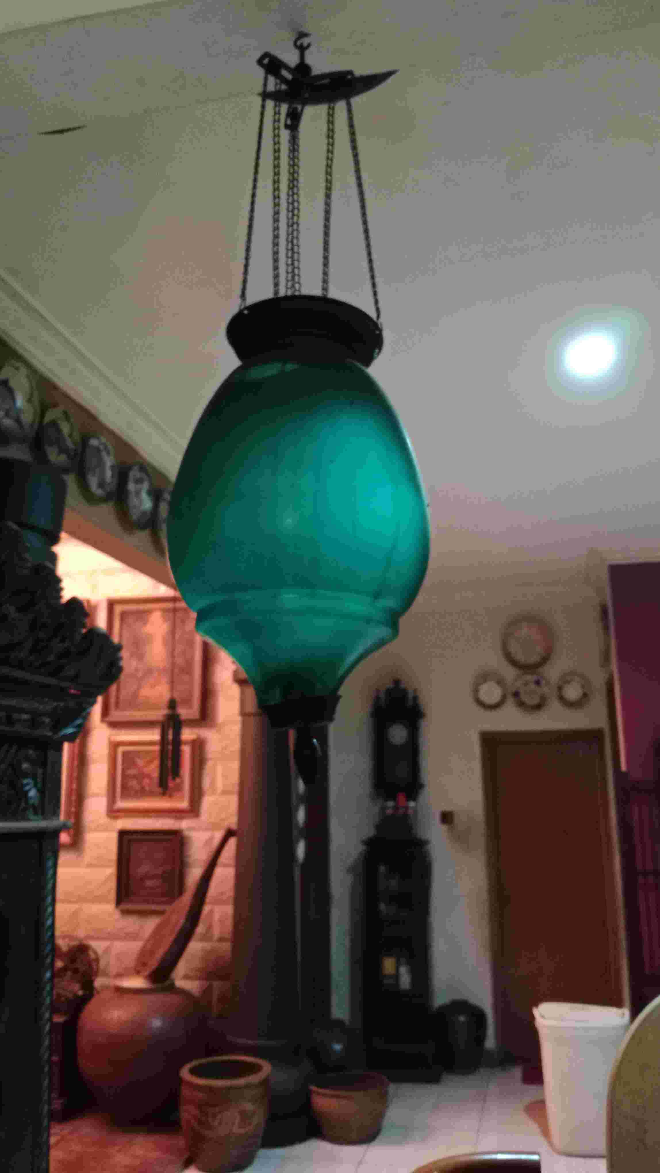 LAMPU GANTUNG ANTIK KUNO JADUL WARNA 