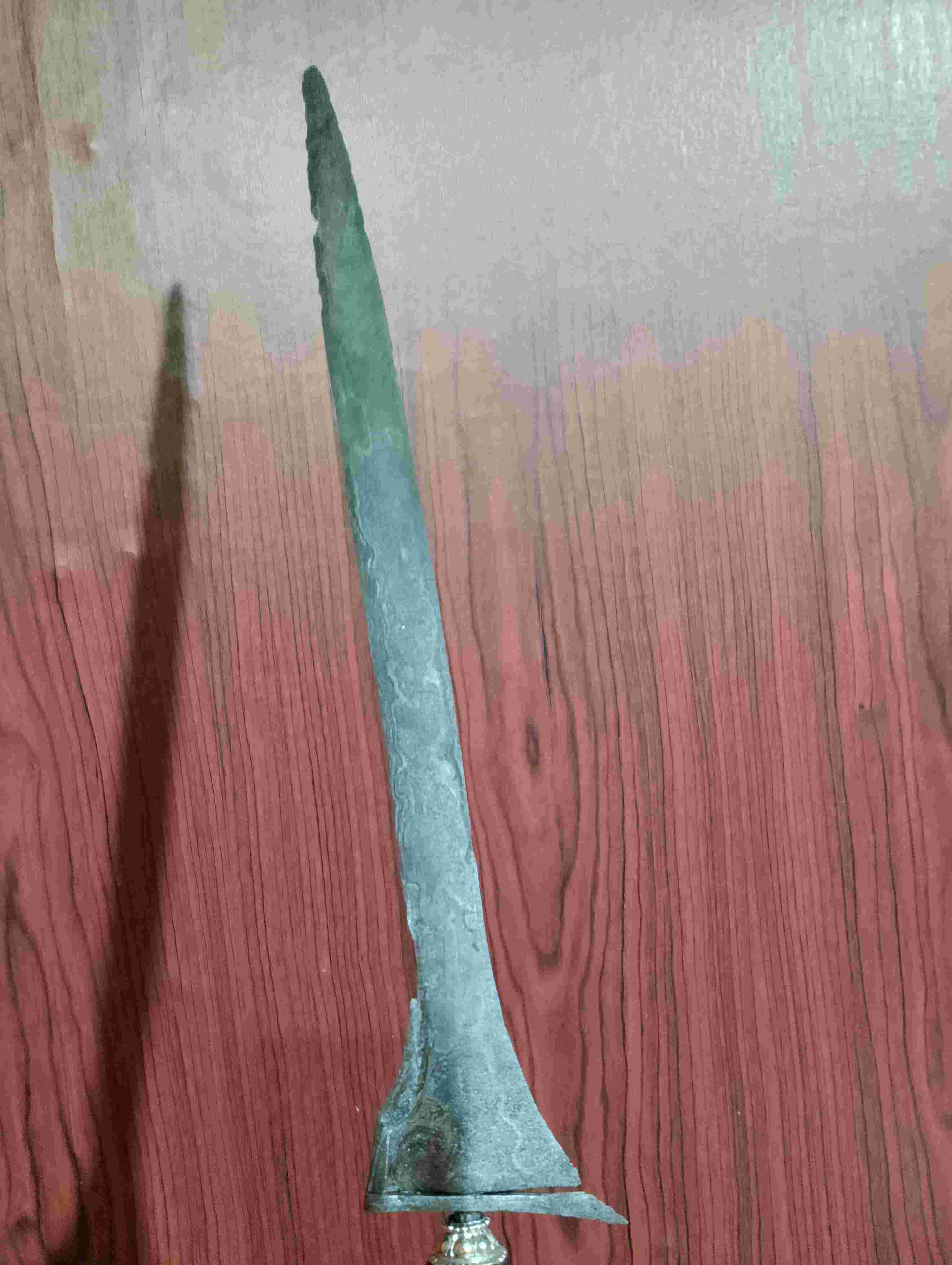 Keris tilam upih pamor kulit semangka 